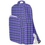 Blue Tartan Plaid 1 Double Compartment Backpack