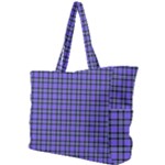 Blue Tartan Plaid 1 Simple Shoulder Bag