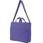 Blue Tartan Plaid 1 Square Shoulder Tote Bag