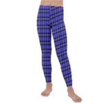 Blue Tartan Plaid 1 Kids  Lightweight Velour Leggings