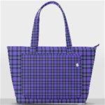 Blue Tartan Plaid 1 Back Pocket Shoulder Bag 