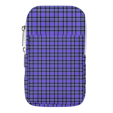 Blue Tartan Plaid 1 Waist Pouch (Large) from ArtsNow.com