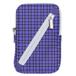 Blue Tartan Plaid 1 Belt Pouch Bag (Large)