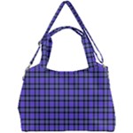 Blue Tartan Plaid 1 Double Compartment Shoulder Bag