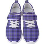 Blue Tartan Plaid 1 Men s Velcro Strap Shoes