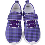 Blue Tartan Plaid 1 Women s Velcro Strap Shoes