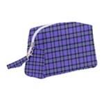 Blue Tartan Plaid 1 Wristlet Pouch Bag (Medium)