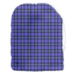 Blue Tartan Plaid 1 Drawstring Pouch (3XL)