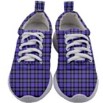 Blue Tartan Plaid 1 Kids Athletic Shoes