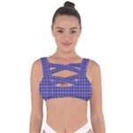 Blue Tartan Plaid 1 Bandaged Up Bikini Top