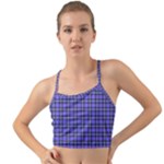 Blue Tartan Plaid 1 Mini Tank Bikini Top