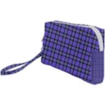 Blue Tartan Plaid 1 Wristlet Pouch Bag (Small)