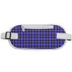 Blue Tartan Plaid 1 Rounded Waist Pouch