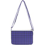 Blue Tartan Plaid 1 Double Gusset Crossbody Bag