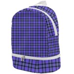 Blue Tartan Plaid 1 Zip Bottom Backpack