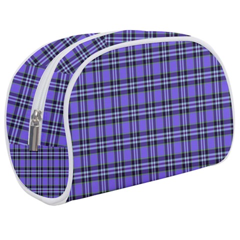 Blue Tartan Plaid 1 Make Up Case (Medium) from ArtsNow.com