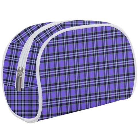 Blue Tartan Plaid 1 Make Up Case (Large) from ArtsNow.com