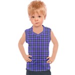 Blue Tartan Plaid 1 Kids  Sport Tank Top