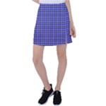 Blue Tartan Plaid 1 Tennis Skirt