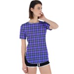 Blue Tartan Plaid 1 Perpetual Short Sleeve T-Shirt