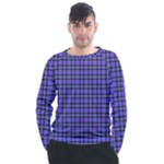 Blue Tartan Plaid 1 Men s Long Sleeve Raglan T-Shirt