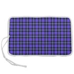 Blue Tartan Plaid 1 Pen Storage Case (S)