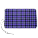 Blue Tartan Plaid 1 Pen Storage Case (M)