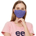 Blue Tartan Plaid 1 Fitted Cloth Face Mask (Adult)