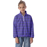 Blue Tartan Plaid 1 Kids  Half Zip Hoodie