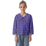 Blue Tartan Plaid 1 Kids  Sailor Shirt