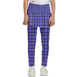 Blue Tartan Plaid 1 Kids  Skirted Pants