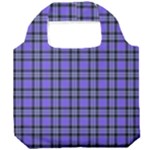 Blue Tartan Plaid 1 Foldable Grocery Recycle Bag