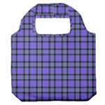 Blue Tartan Plaid 1 Premium Foldable Grocery Recycle Bag