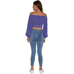 Long Sleeve Crinkled Weave Crop Top 