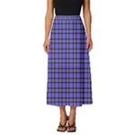 Blue Tartan Plaid 1 Classic Midi Chiffon Skirt