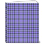 Blue Tartan Plaid 1 8  x 10  Softcover Notebook