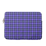 Blue Tartan Plaid 1 13  Vertical Laptop Sleeve Case With Pocket