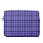 Blue Tartan Plaid 1 14  Vertical Laptop Sleeve Case With Pocket