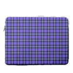 Blue Tartan Plaid 1 15  Vertical Laptop Sleeve Case With Pocket