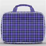 Blue Tartan Plaid 1 Travel Toiletry Bag With Hanging Hook