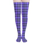 Blue Tartan Plaid 1 Thigh High Stockings