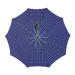 Blue Tartan Plaid 1 Automatic Folding Umbrella with Case (Large)