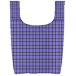 Blue Tartan Plaid 1 Foldable Shopping Bag