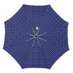 Blue Tartan Plaid 1 Automatic Folding Umbrella with Case (Medium)