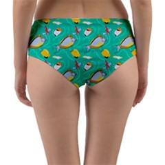 Reversible Mid-Waist Bikini Bottoms 