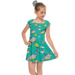 Naso Flame Fabric Kids  Cap Sleeve Dress