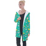 Naso Flame Fabric Longline Hooded Cardigan