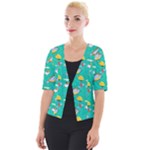 Naso Flame Fabric Cropped Button Cardigan