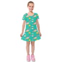 Kids  Short Sleeve Velvet Dress 