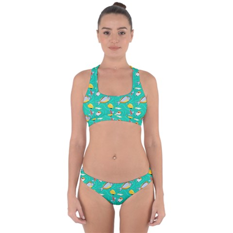 Naso Flame Fabric Cross Back Hipster Bikini Set from ArtsNow.com